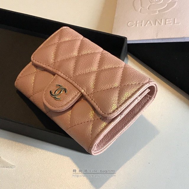 Chanel女包 80799 19早春系列新款cf卡包 香奈兒翻蓋三折錢包 Chanel短錢夾  djc2991